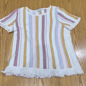 Madewell Striped Sweater Tee - Size Small. Sweet colors and so soft!
